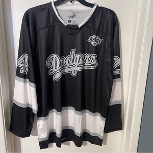 Los Angeles Dodgers x Kings Night Black SGA Promo Jersey Men's Size XL RARE